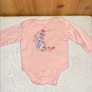 Old Navy Pink Floral Moon Bodysuit